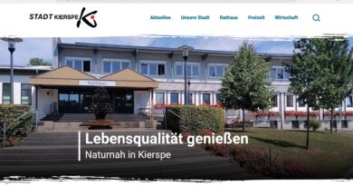 Screenshot der Internetauftritts der Stadt Kierspe vom 30.10.2023.
