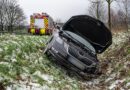 Auto schleuderte aus Kurve tief in den Graben